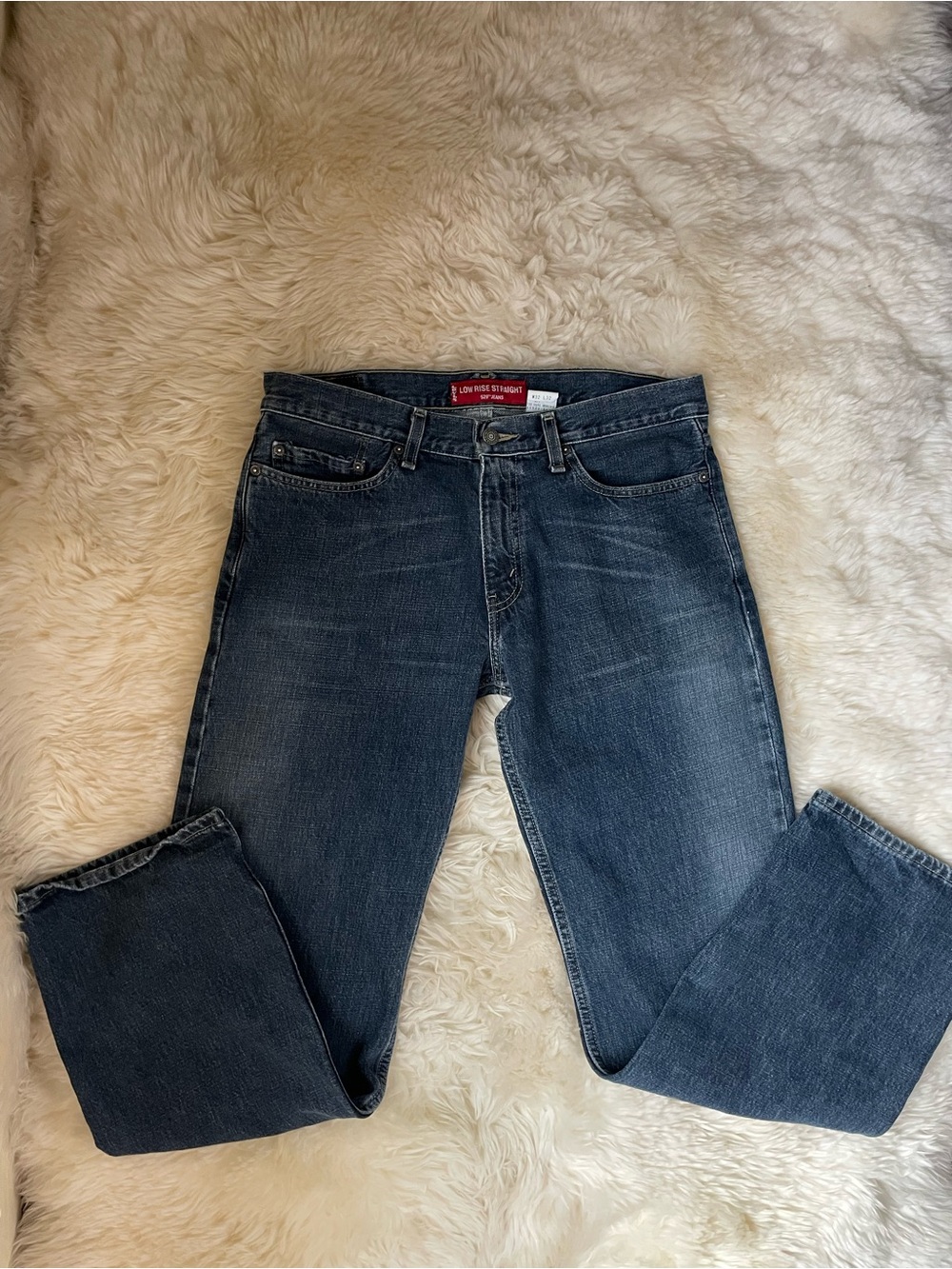Vintage | rare Levi's 529 low rise baggy straight leg dark wash jeans
